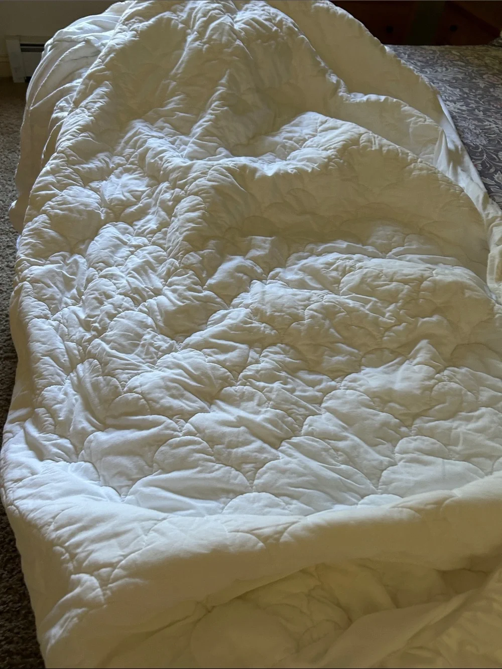 White Cotton twin xl mattress pad | used once | no stains